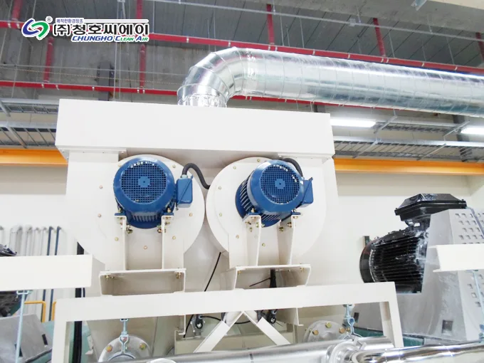원심분리실 실내 생산라인 집진기 설치 공사 APH-500HR 사진 1