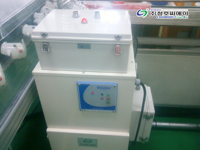 전자부품생산시 발생 분진 제거 고풍압 진공집진기 사진 1