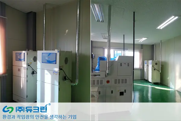 레이저 커팅 작업시 발생 분진 포집 사진 1