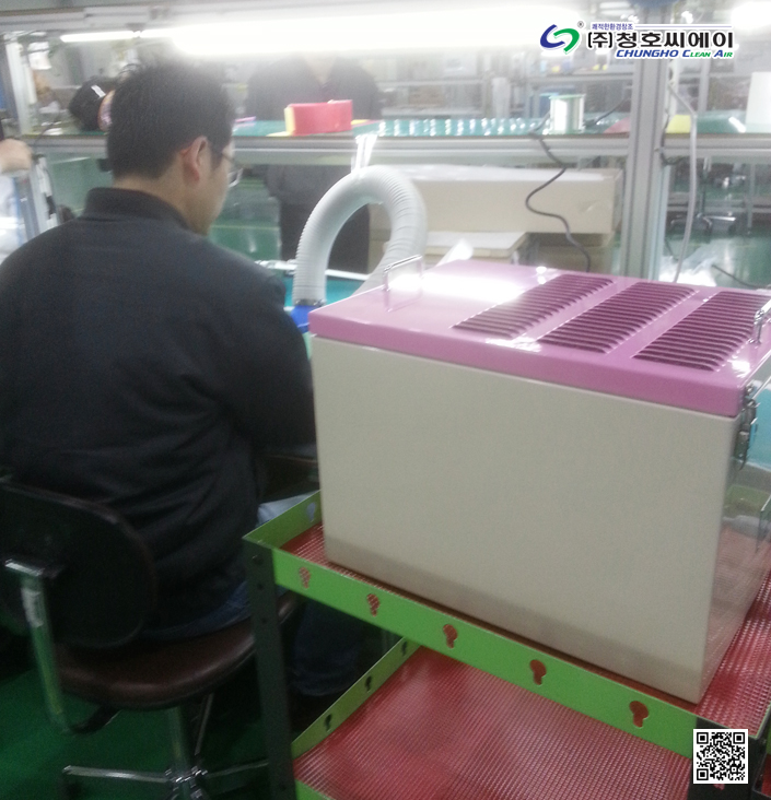 LED조명 및 CNC조각기 생산공정 납흄제거 집진기 사진 2