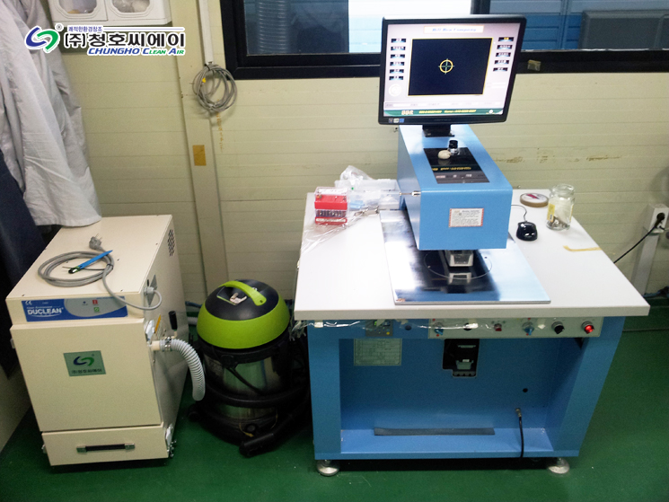 전자회로기판 드릴링 홀가공 작업시 발생 분진 집진