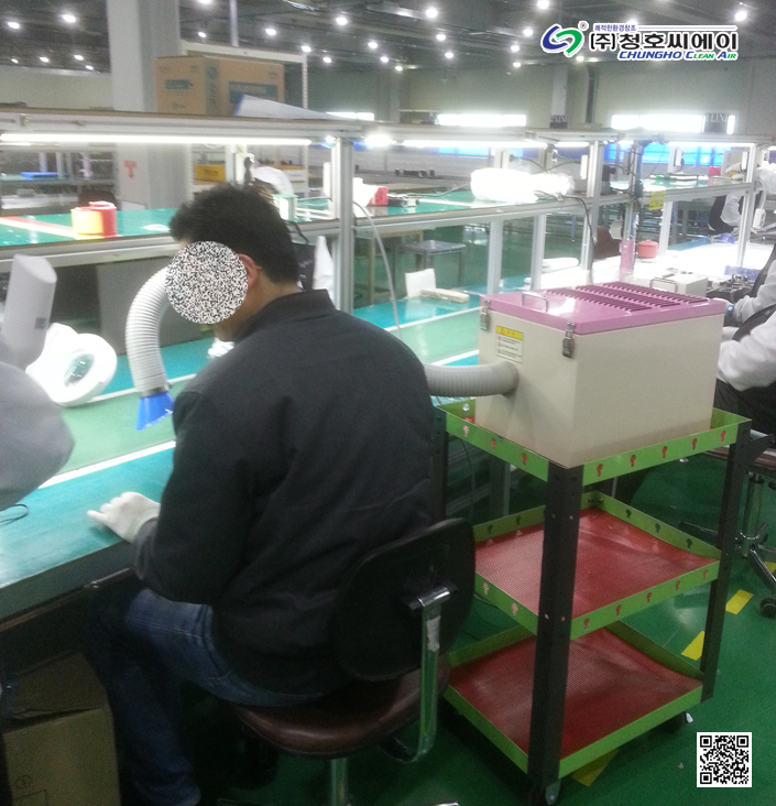 LED조명 및 CNC조각기 생산공정 납흄제거 집진기 사진 1