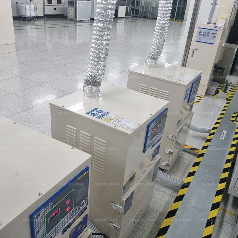 PCB 공정 내 라우터 작업 시 발생하는 분진 제거用 집진기 설치 사진 2