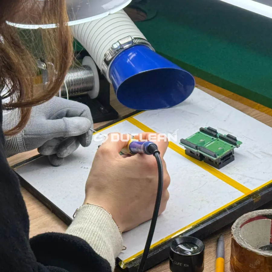 납땜 흄 제거를 위한 납연기흡입기 설치 현장 사례